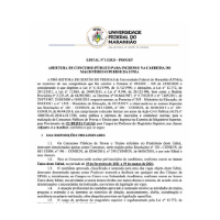 Abertura de concurso público para ingresso na carreira do magistério superior da UFMA