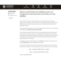 Aberta submissão de trabalhos para o II Congresso Internacional de Direito e IA da SKEMA